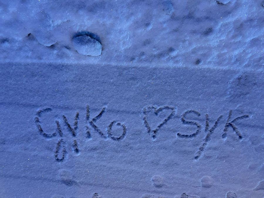 Die beiden Partnerschulen im Schnee